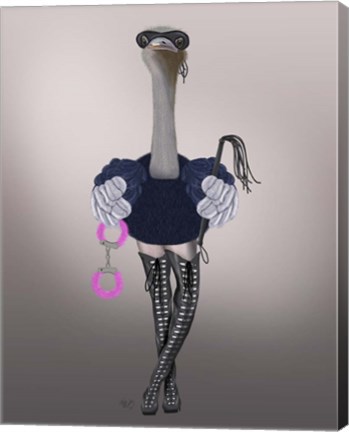 Framed Ostrich with Kinky Boots Print