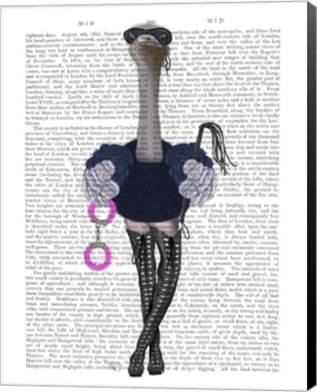 Framed Ostrich with Kinky Boots Print