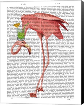 Framed Flamingo and Cocktail 1 Print