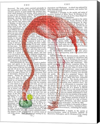 Framed Flamingo and Cocktail 2 Print