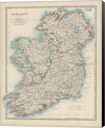 Framed Map of Ireland Print