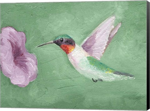 Framed Fresco Hummingbird II Print