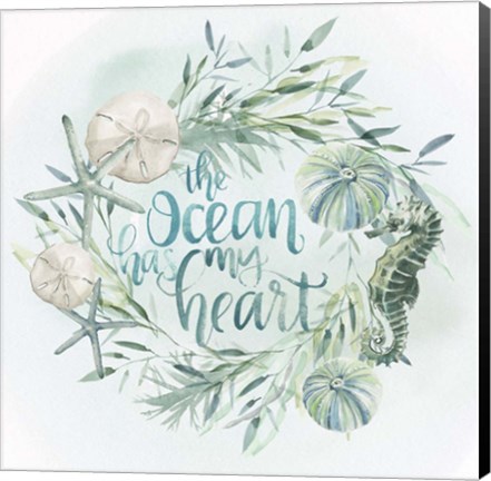 Framed Drawn to the Sea II Print