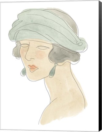 Framed Flapper Fashion Sketches IV Print