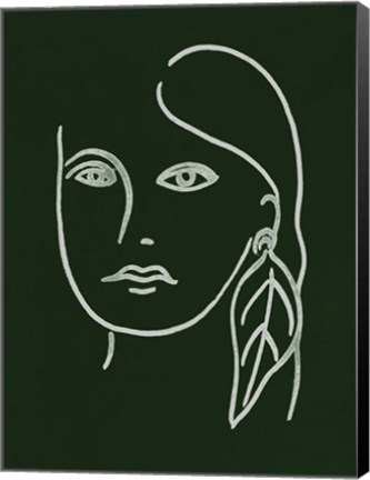 Framed Malachite Portrait I Print