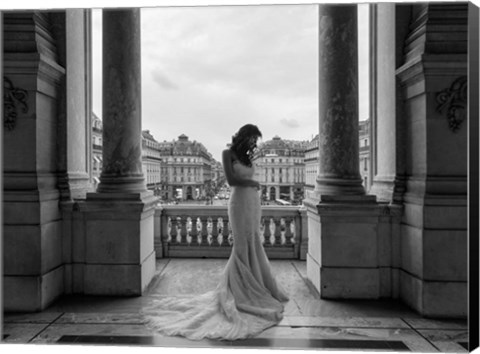 Framed Balcony on a Boulevard, Paris Print