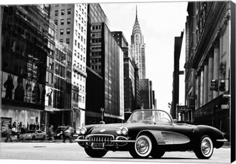 Framed Roadster in NYC Print