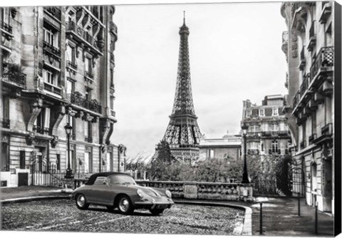 Framed Roadster in Paris Print