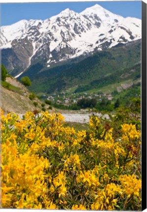 Framed Wonderful Mountain Scenery Of Svanetia, Georgia Print