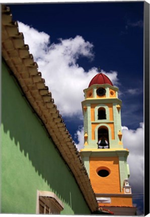 Framed Cuba, Trinidad Iglesia Y Convento De San Francisco Belltower Print