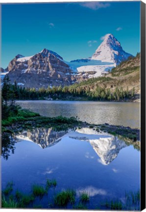 Framed Mount Assiniboine And Mount Magog As Seen From Sunburst Lake Print