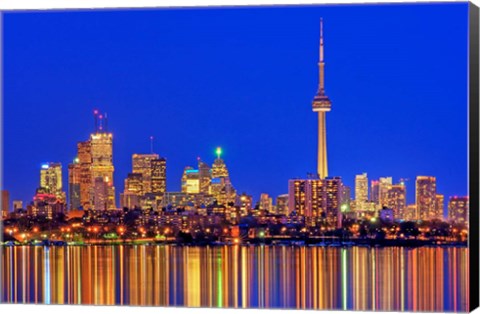 Framed Toronto Skyline At Dusk Print