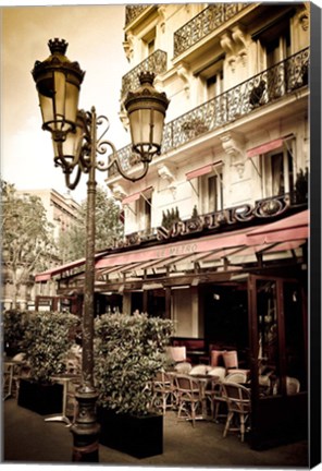 Framed Le Metro Restaurant, Left Bank, Paris, France Print