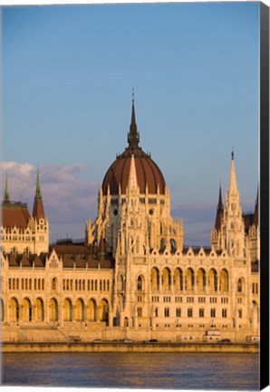 Framed Hungary, Budapest Parliament Building On Danube River Print