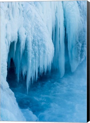 Framed Godafoss Waterfall Of Iceland During Winter Print