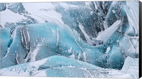 Framed Svinafellsjoekull Glacier In Vatnajokull During Winter Glacier Front And Icefall Print