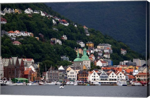 Framed Norway, Bergen Bergen Harbour Print