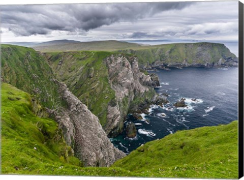 Framed Hermaness National Nature Reserve On Unst Island Shetland Islands Print