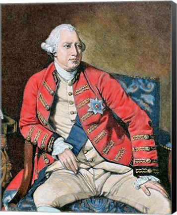 Framed George Iii (London, 1738-Windsor, 1820) Print