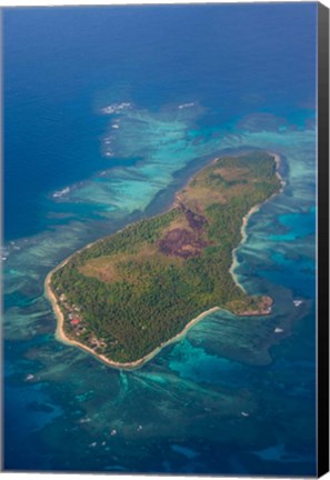 Framed Aerial Of Little Island In Tonga, South Pacific Print