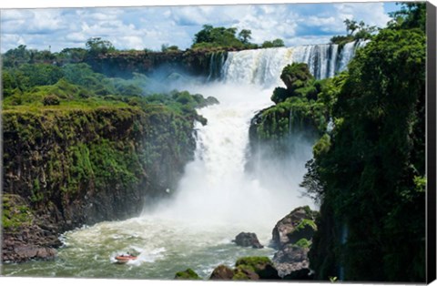 Framed Largest Waterfalls, Foz De Iguazu, Argentina Print