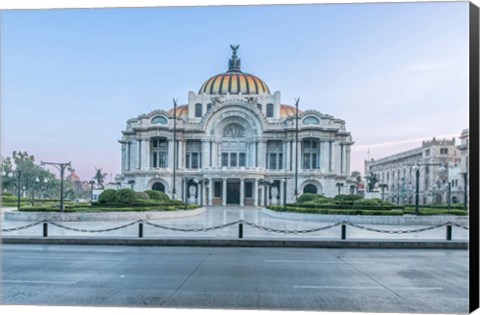 Framed Mexico City, Palacio De Bella Artes At Dawn Print