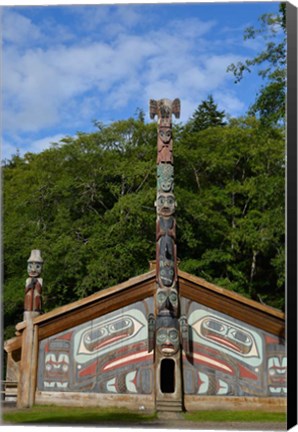 Framed Alaska, Ketchikan, Totem Bight State Historical Park Print