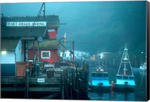 Framed Fort Bragg Fishing Boats Print