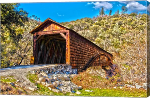 Framed Bridgeport Covered Bridge Penn Valley, California Print