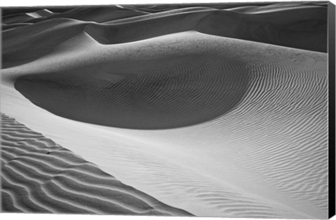 Framed Valley Dunes, California (BW) Print