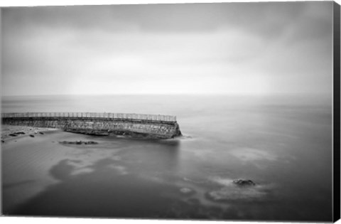 Framed California, La Jolla Children&#39;s Pool (BW) Print