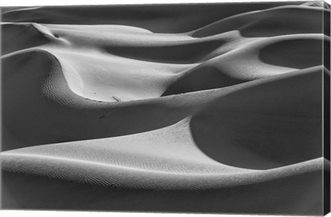 Framed Desert Dunes, California (BW) Print