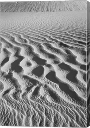 Framed California, Valley Dunes Sand Ripples (BW) Print