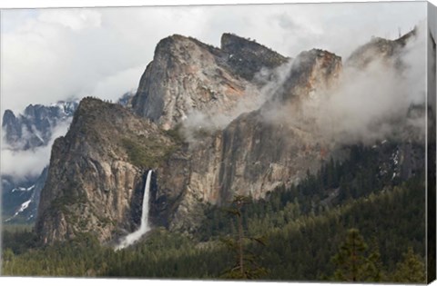 Framed California, Yosemite, Bridalveil Falls Print