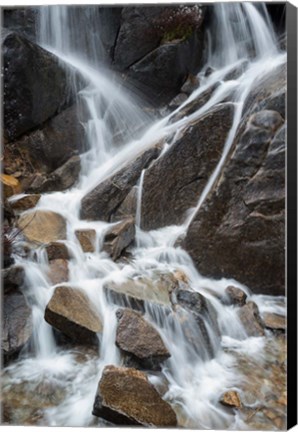 Framed Waterfall At Yosemite National Park Print