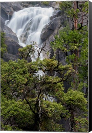 Framed Spring Run-Off At Cascade Falls Print