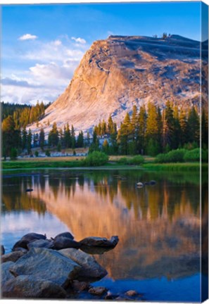 Framed Lembert Dome And The Tuolumne River Print