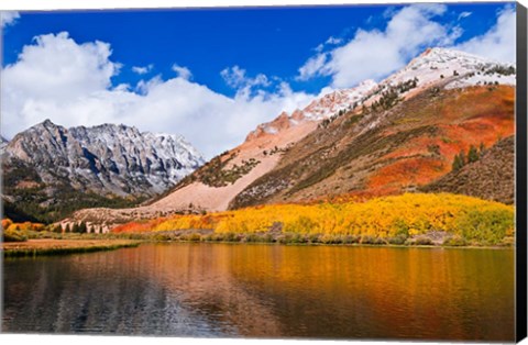 Framed Early Snow At North Lake, Inyo National Forest Print