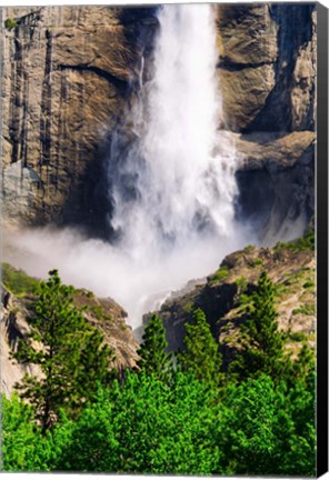 Framed Detail Of Upper Yosemite Falls Print