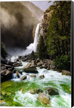 Framed Lower Yosemite Falls, Yosemite National Park Print