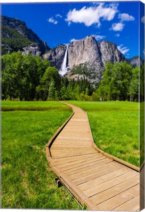 Framed Boardwalk Headed To Yosemite Falls Print