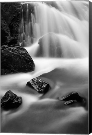 Framed Cascade In Lundy Canyon Print