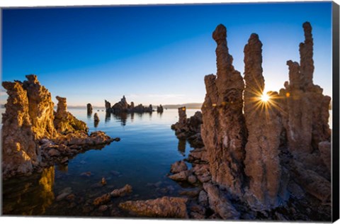 Framed Sunrise At The South Shore Of Mono Lake Print