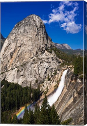 Framed Nevada Fall, Half Dome And Liberty Cap Print