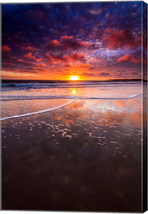 Framed Warm Sunset From Ventura State Beach Print