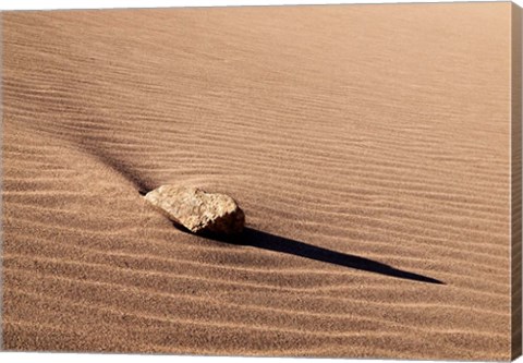 Framed Rock And Ripples On A Dune, Colorado Print