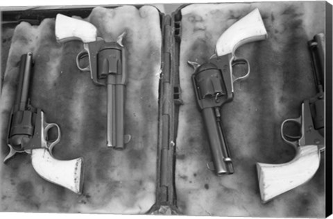 Framed Guns On Display For A Cowboy Mounted Shooting Competition Print