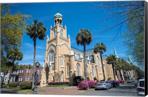 Framed Congregation Mickve Israel, Synagogue, Savannah, Georgia Print