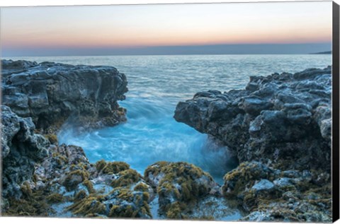 Framed Mokolea Point At Dawn, Kauai, Hawaii Print