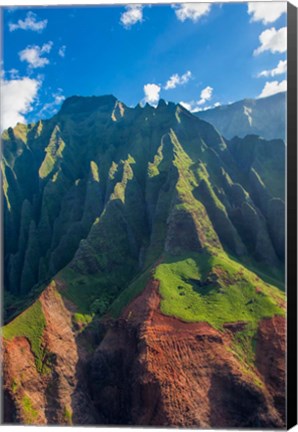 Framed Coastline Or Kauai, Hawaii Print